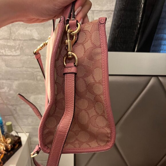 Coach Pink Mini Dempsey with Crossbody - Picture 2 of 4
